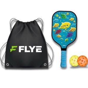 New FLYE Pickleball Kids Paddle Set with Bag and 2 balls
